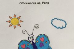 Test Picture Colored with Officeworks Gel Pens