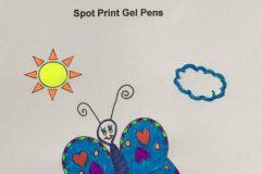 Test Picture Colored with Spot Print Gel Pens